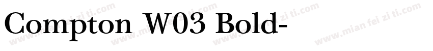 Compton W03 Bold字体转换
